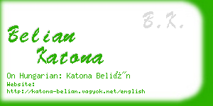 belian katona business card